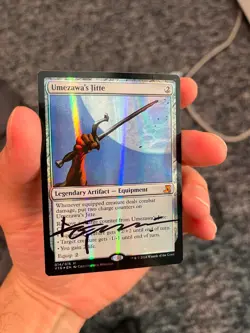 MTG Umezawa's Jitte From the Vault: Lore x1 Near Mint SIGNED FOIL - Image 1
