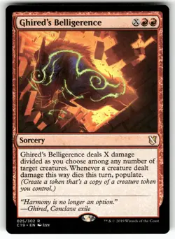 Ghired's Belligerence 25 Rare Commander 2019 Magic: The Gathering Near Mint - Image 1