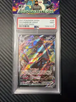 PSA 9 Umbreon VMAX #095 Pokemon SWSH Evolving Skies English - New Cert - Image 1