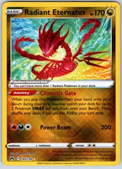 Pokemon TCG | Radiant Eternatus 105/159 | Crown Zenith | Holo Rare | NM - Image 1