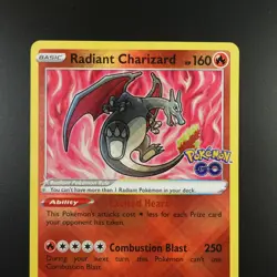 Radiant Charizard 011/078 Pokemon Go Holo Pokemon Card - Image 2