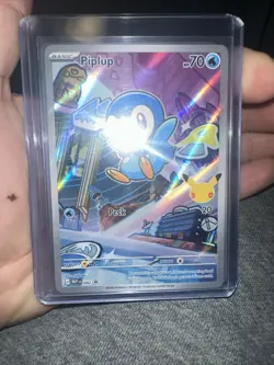 TCG POKEMON PIPLUP FULL ART HOLO 042 PROMO 30TH ANNIVERSARY - Image 1