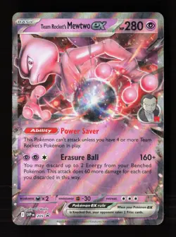 Team Rocket's Mewtwo ex 205 Holo Promo Scarlet & Violet Promo Pokemon Near Mint - Image 1