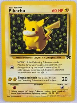 Pikachu 1 Promo Wizards Black Star Promos Pokemon Moderately Played - Image 1