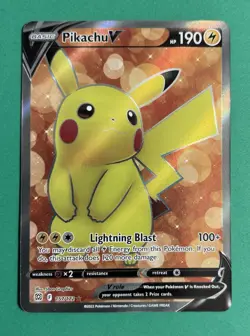 Pokemon Pikachu V (Full Art) 157/172 Swsh09: Brilliant Stars Holo NM - Image 1