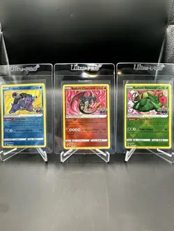 Radiant Charizard Radiant Blastoise Radiant Venusaur Set Pokemon Go TCG NM - Image 1