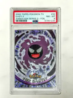 PSA 8 2000 Topps Gastly #92 Pokemon T.V. Animation Series 2 Foil - Image 3