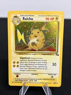 Pokemon TCG Raichu 14/62 Fossil Holo Rare MP - Image 1