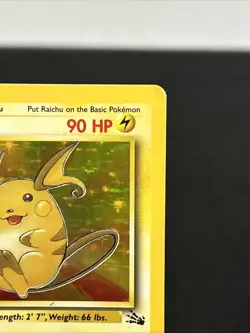 Pokemon TCG Raichu 14/62 Fossil Holo Rare MP - Image 3