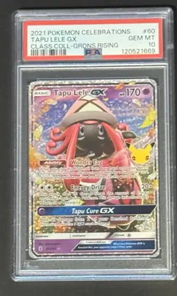 Pokemon Celebrations Classic Collection Tapu Lele GX Card 60/145 PSA 10 - Image 1