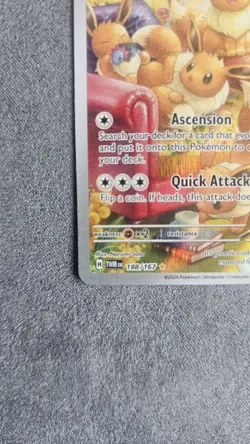 Pokemon TCG Eevee 188/167 Twilight Masquerade Illustration Rare Full Art Holo - Image 5