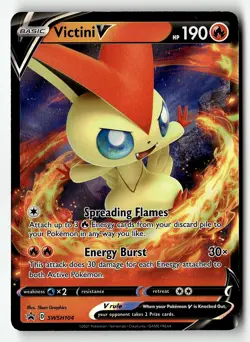 Victini V SWSH104 Holo Promo Sword & Shield Promo Pokemon Holo Near Mint - Image 1