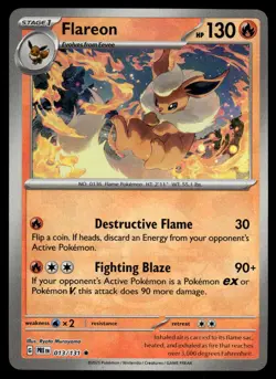 Flareon (Poke Ball Pattern) 013/131 Holo Prismatic Evolutions Pokemon Holo NM - Image 2