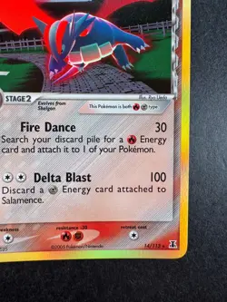 2005 Pokemon Salamence 14/113 Reverse Holo EX Delta Species - Image 5