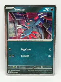 Sneasel 020 Mega Evolution (Black Star) Promo NM Cosmos Holo Pokemon TCG - Image 1
