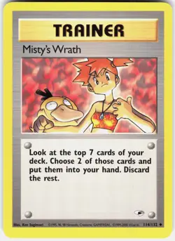 Misty's Wrath 114/132 Uncommon Gym Heroes Pokemon Unlimited LP - Image 1