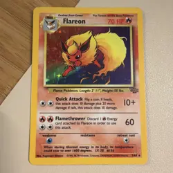 Pokemon Flareon 3/64 Holo Unlimited Jungle - MP - Image 1