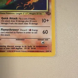 Pokemon Flareon 3/64 Holo Unlimited Jungle - MP - Image 3