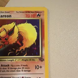 Pokemon Flareon 3/64 Holo Unlimited Jungle - MP - Image 4