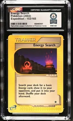 CGC Guiness World Record 1/1 Energy Search #153 Pokemon Expedition 153/165 2002 - Image 1