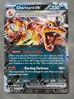 Pokemon TCG Charizard ex 54/91 Paldean Fates NM - Image 1