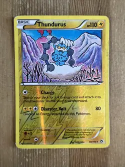 Pokemon TCG Thundurus Legendary Treasures 50/113 Reverse Holo Holo Rare HP - Image 1