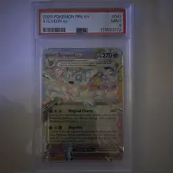 Sylveon ex Prismatic Evolutions Holo 041/131 PSA 9 EN 2025 - Image 1