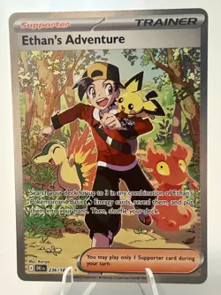 Pokemon TCG Ethan's Adventure 236/182 Destined Rivals Ultra Rare Full Art Holo - Image 1