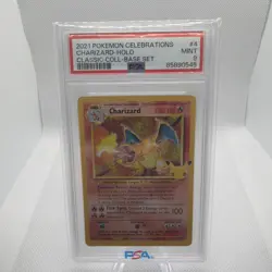 PSA 9 Charizard Celebrations 2021 Pokemon Classic Collection Base Holo #4 Mint - Image 1