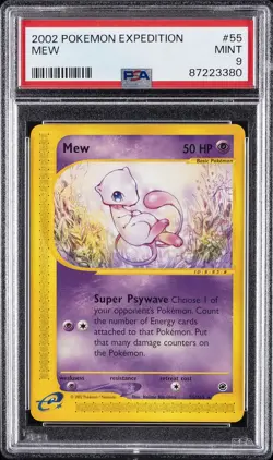 2002 POKEMON EXPEDITION #55 MEW PSA 9 - Image 1
