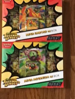 Pokemon Ascended Heroes Mega Meganium ex & Mega Emboar ex Box Booster Promo Set - Image 2