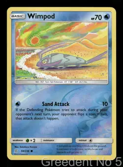 Wimpod 50/236 Common Unified Minds Pokemon Reverse Holo Near Mint - Image 1