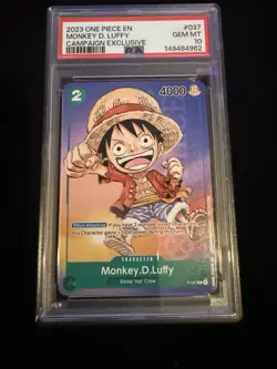 2023 One Piece Promos Monkey D. Luffy Campaign Exclusive 037 PSA 10 - Image 1