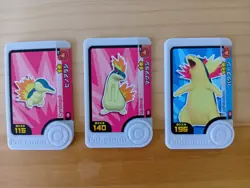 Cyndaquil Quilava Typhlosion Mezastar Frienda Pokemon Card Japanese Pick Tag Tip - Image 1