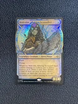 Malcolm, Alluring Scoundrel FOIL SHOWCASE - NM - MTG LCI - Magic the Gathering - Image 1