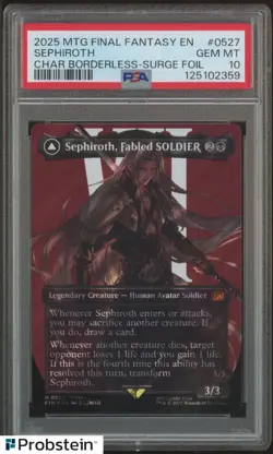 2025 MTG Final Fantasy EN Borderless Surge Foil #0527 Sephiroth PSA 10 GEM MINT - Image 1