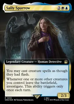MTG Sally Sparrow - Surge Foil - Extended Art, Doctor Who, Lightly Played, Engli - Image 1