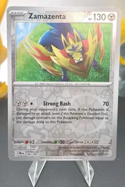 Zamazenta 146/182 Sv10: Destined Rivals Reverse Holo - Free Shipping NM Pokemon - Image 1