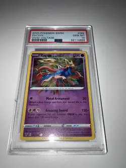 PSA 10 2020 Pokemon SWSH Vivid Voltage Zacian Amazing Rare 82/185 Gem Mint - Image 1