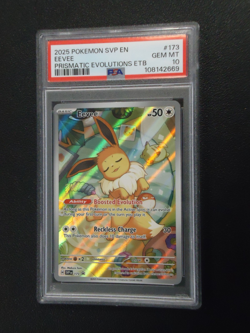 2025 POKEMON Eevee SVP173 Prismatic Black Star Promo PSA GEM MINT 10 - Image 1