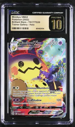 2022 Pokemon Mimikyu VMAX TG17 Brilliant Stars Trainer Gallery CGC Pristine 10 - Image 1