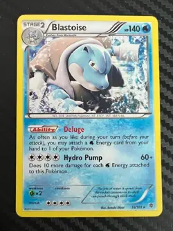 Pokemon TCG Blastoise Holo Rare Plasma Blast 16/101 LP/MP - Image 1