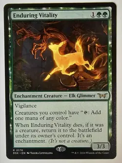 Mtg Enduring Vitality Duskmourn: House of Horror Regular ID 243 - Image 1