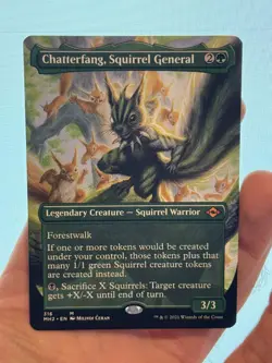 1X Chatterfang, Squirrel General BORDERLESS MINT MTG Magic MH2 Modern Horizons 2 - Image 1