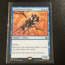 Consecrated Sphinx Iconic Masters Regular MTG mythic Magic The Gathering NM - Image 1