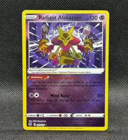 Radiant Alakazam 059/195 Radiant Rare Silver Tempest Pokemon Near Mint - Image 1