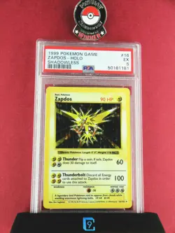 💥SHADOWLESS ZAPDOS💥 | Base Set | 16/102 | Graded Pokemon Holo-Foil | PSA 5 | ✅ - Image 1