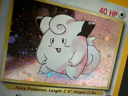 Pokemon TCG Clefairy 6/130 Base Set 2 Holo Rare 40 HP Basic Wizards English 2000 - Image 3