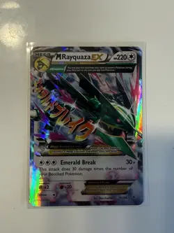 Pokemon TCG M Rayquaza EX 76/108 Roaring Skies Full Art Holo UR 2015 220HP - Image 1