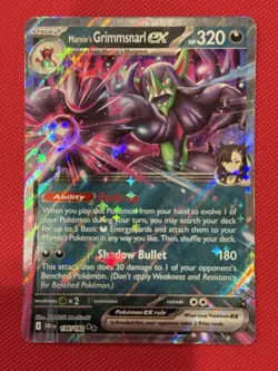 Pokemon TCG Marnie's Grimmsnarl ex 136/182 Sv10: Destined Rivals Holo NM - Image 1